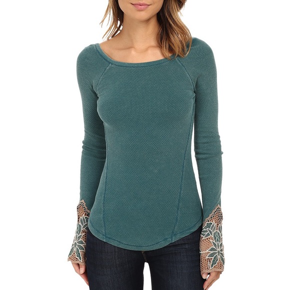 Free People Tops - EUC Free People Bali Babe Cuffed Newbie Thermal